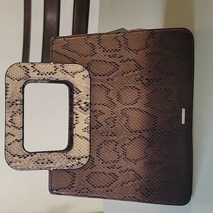 🆕 HTF Vince Camuto - "Kenni" Ombre Snakeskin Print Satchel w/Square Hand